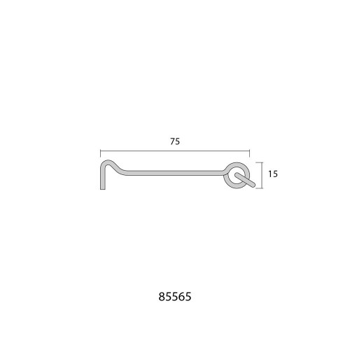 Aldabilla Hierro Zincado 75 mm Hembrilla Zincado EDM
