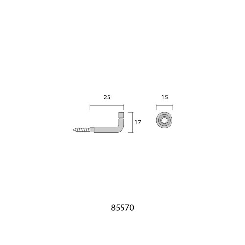 Alzapaño Latón 25 mm Dorado Torneado 2 Ud EDM