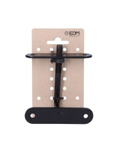 Soporte Barandilla Acero Soporte 10 x 2.5 cm Negro EDM