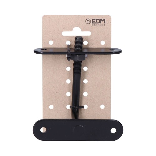 Soporte Barandilla Acero Soporte 10 x 2.5 cm Negro EDM
