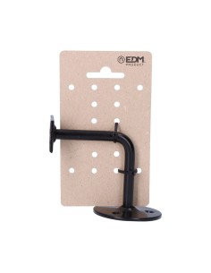 Soporte Barandilla Acero Ø 6 cm Soporte 5.5 x 2.5 cm Negro EDM