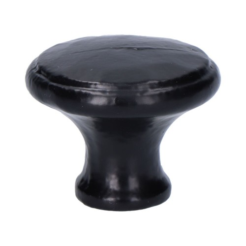 Pomo Hierro 38 mm Plano Negro EDM