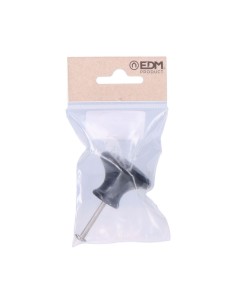 Pomo Hierro 38 mm Plano Negro EDM 2