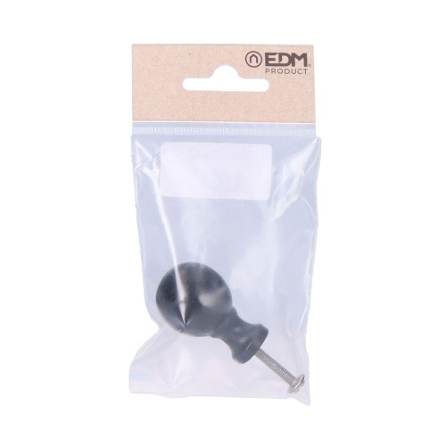 Pomo Hierro 25 mm Bola Negro EDM