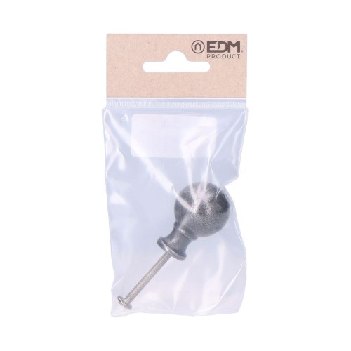 Pomo Hierro 25 mm Níquel Mate Bola EDM
