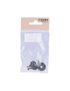 Pomo Hierro Forjado 22 mm Ovalado Negro EDM 2