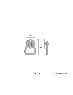 Tirador Acero 35 mm Negro Péndulo EDM 2