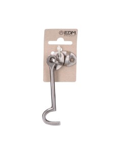 Aldabilla Latón Níquel 100 mm Plata Mate Tipo Barco EDM