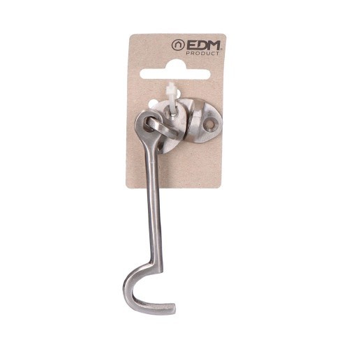 Aldabilla Latón Níquel 100 mm Plata Mate Tipo Barco EDM