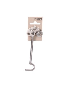 Aldabilla Latón Níquel 125 mm Plata Mate Tipo Barco EDM