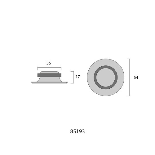 Tope Puerta Adhesivo Acero Inoxidable Ø 5.5 cm EDM Tope Puerta Adhesivo Acero Inoxidable Ø 5.5 cm EDM