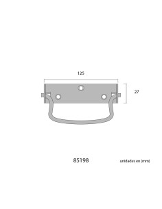Asa Abatible Zinc 125 mm Cartón Colgante Cromado EDM 2