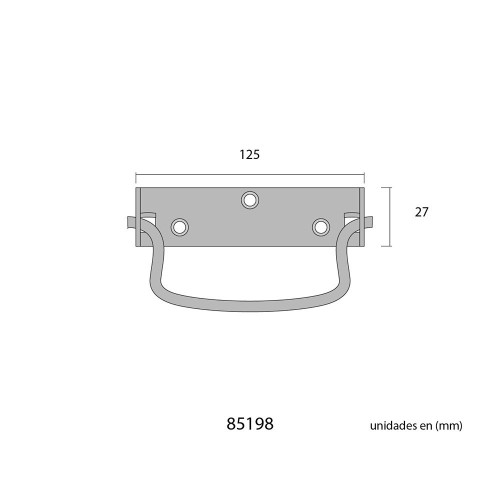 Asa Abatible Zinc 125 mm Cartón Colgante Cromado EDM