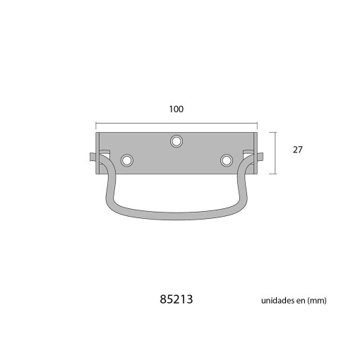 Asa Abatible Con Tope 100 mm Negro EDM