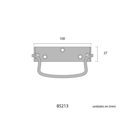 Asa Abatible Con Tope 100 mm Negro EDM Asa Abatible Con Tope 100 mm Negro EDM