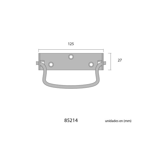 Asa Abatible Con Tope 125 mm Negro EDM