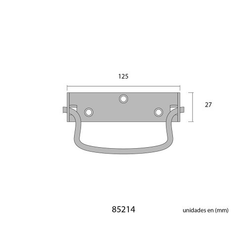 Asa Abatible Con Tope 125 mm Negro EDM Asa Abatible Con Tope 125 mm Negro EDM