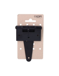 Bisagra Hierro 100 x 75 mm Forma T Negro Epoxy EDM