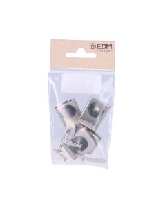 Grapas Acero Inoxidable Regulables Cromado Blíster EDM 2