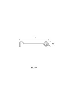 Aldabilla Hierro Zincado 125 mm Cromado 2 Ud EDM 2
