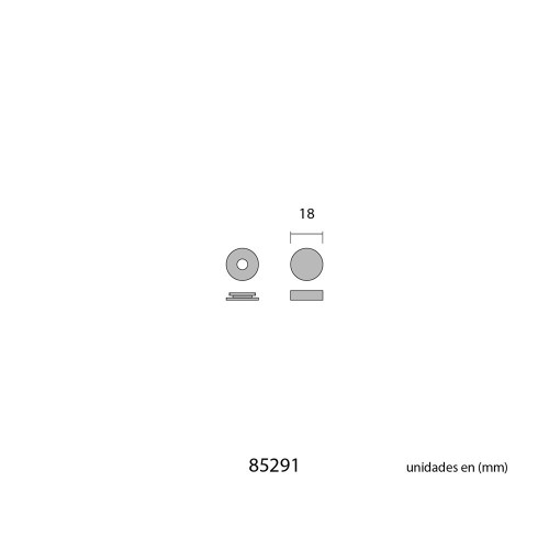 Embellecedor Rosca Latón Níquel 18 mm Pack 4 EDM