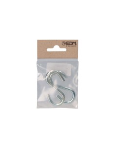 Gancho S Acero 60 mm Zincado Pack 2 EDM 2