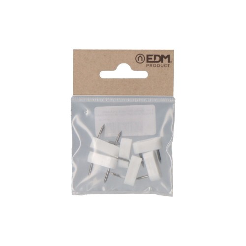 Tope Armario 2 Puntas 7 x 18 mm Blanco Pack 6 EDM
