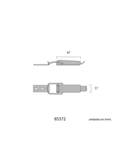 Cierre Leva Pequeño Cromado EDM 2