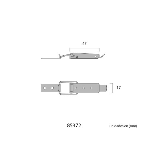 Cierre Leva Pequeño Cromado EDM