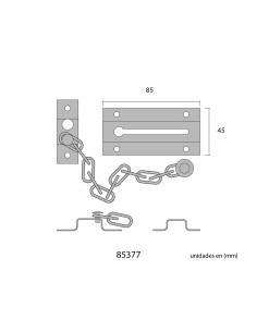 Cadena Seguridad Hierro Latonado Latón EDM 2