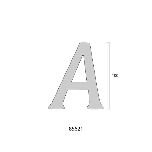 Letra Latón Pulido 10 cm Fijación Invisible EDM