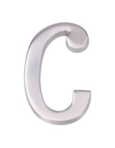 Letra Metálica 10 cm Fijación Invisible Níquel Mate EDM