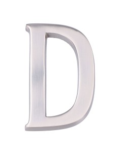 Letra D Níquel Mate 10 cm Fijación Invisible EDM
