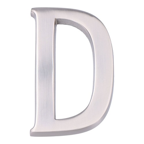 Letra D Níquel Mate 10 cm Fijación Invisible EDM
