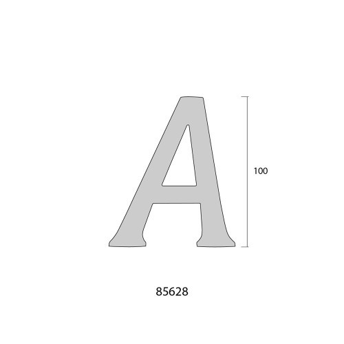 Letra D Níquel Mate 10 cm Fijación Invisible EDM Letra D Níquel Mate 10 cm Fijación Invisible EDM