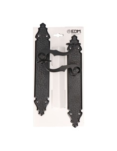 Juego Manillas Placa Acero Y Maneta Aluminio 275 x 45 mm Negro EDM