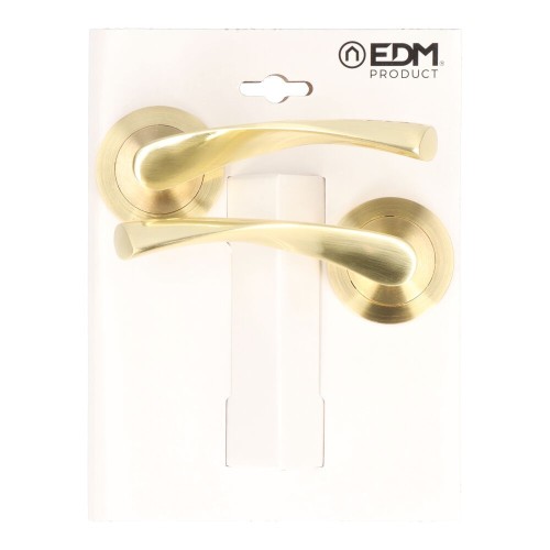 Juego Roseta Aluminio Ø 50 mm Latón Satinado EDM