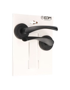 Juego Roseta Aluminio 50 x 125 mm Negro EDM 2