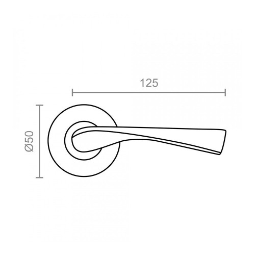 Juego Roseta Aluminio 50 x 125 mm Negro EDM