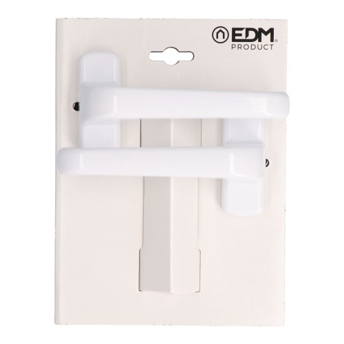 Juego Manillas Aluminio Placa 70 x 25 mm Manilla 130 mm Blanco EDM