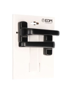 Juego Manillas Aluminio Placa 70 x 25 mm Manilla 130 mm Negro EDM 2