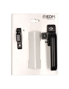 Cierre Presion Aluminio Placa 25 x 70 mm Negro Mano Derecha EDM