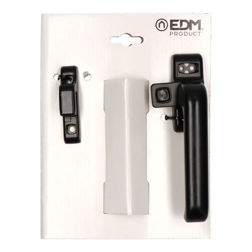 Cierre Presion Aluminio Placa 25 x 70 mm Negro Mano Derecha EDM