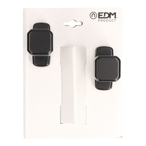 Juego Pomo Recuperable Aluminio 37 x 83 x 69 mm Negro EDM