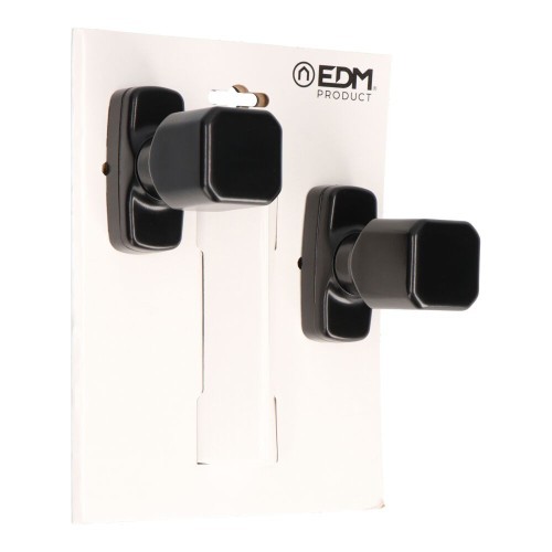 Juego Pomo Recuperable Aluminio 37 x 83 x 69 mm Negro EDM