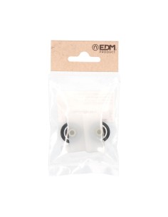 Rodamiento Nylon 37 x 25 mm Diámetro 20 mm Blanco 2 Ud EDM 2