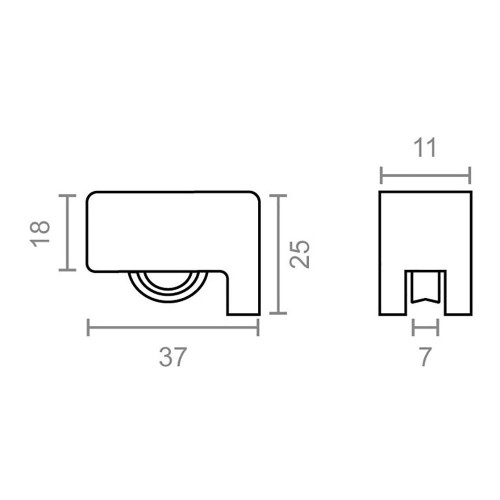 Rodamiento Nylon 37 x 25 mm Diámetro 20 mm Blanco 2 Ud EDM