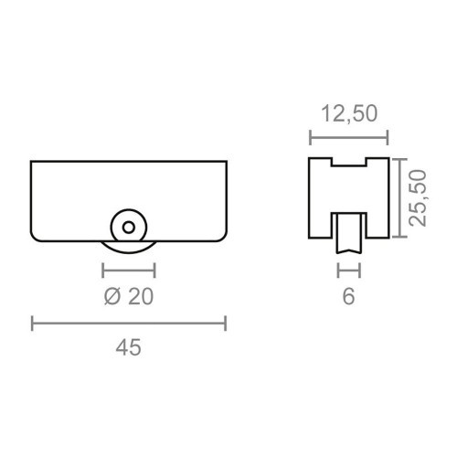 Rodamiento Acero 45 x 25 mm Rueda 20 mm 2 Ud EDM