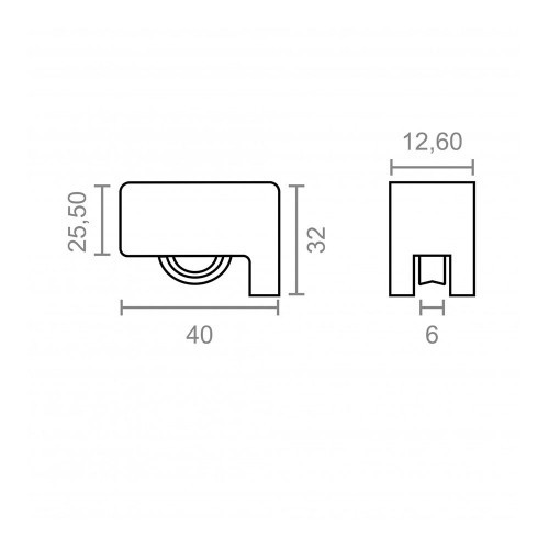 Rodamiento Nylon 40 x 33.5 mm Rueda 20 mm Blanco 2 Ud EDM