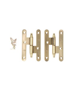 Pernio Acero 100 x 58 mm Espesor 2 mm Derecho Latón Satinado EDM